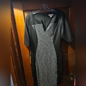 Elegant Black and White Bodycon Dress